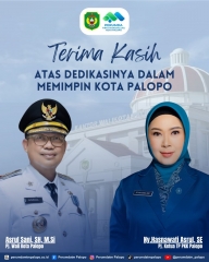 Terima kasih atas dedikasinya dalam memimpin Kota Palopo